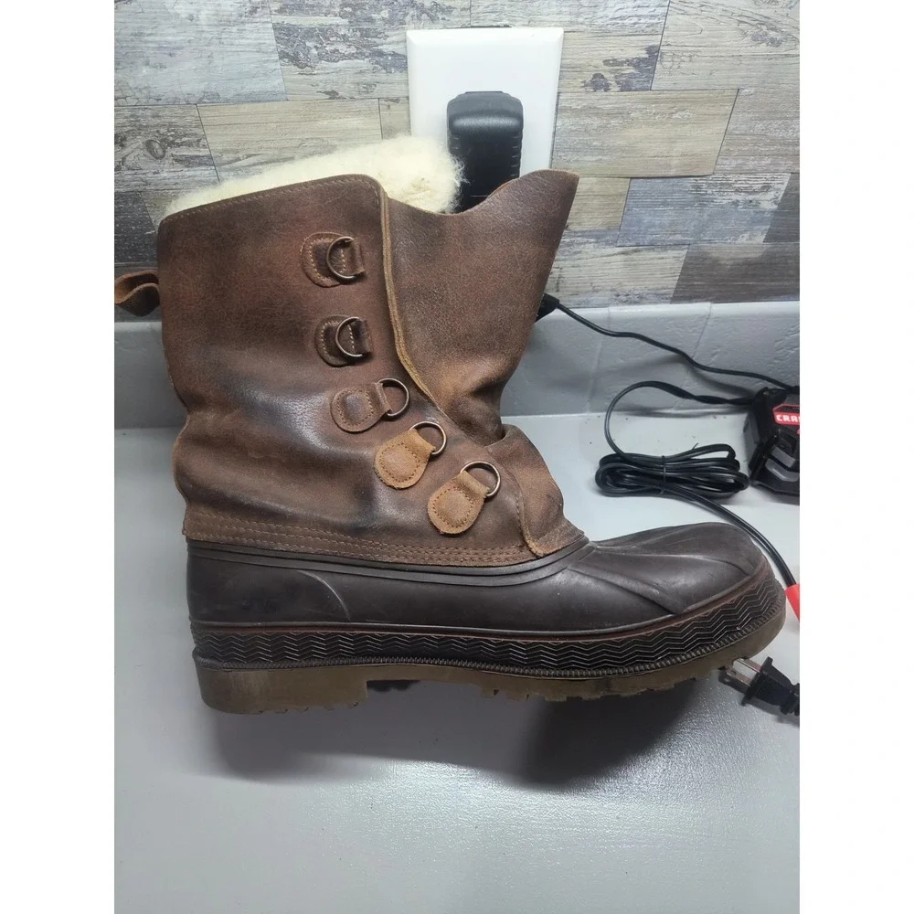 Vintage LaCrosse Iceman 70436 Winter Pac Boots Men's Size 11 Made In USA Leather